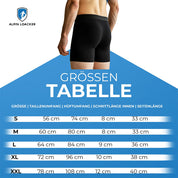 Coolmax Merino Boxershorts Herren – 2er Set, Rückansicht, Größentabelle S-XXL, kombiniert Merinowolle mit Coolmax® für Komfort bei Outdoor-Aktivitäten und Alltag.