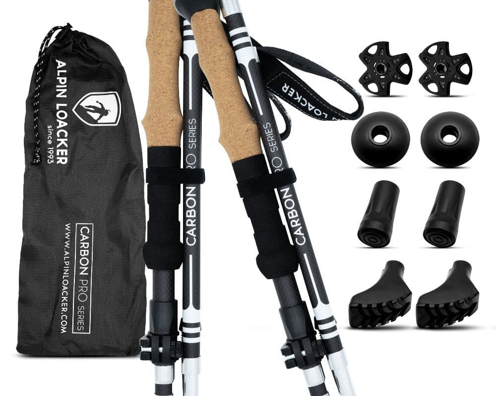 Faltbare Carbon Wanderstöcke von Alpin Loacker — leicht, stabil, kompakt