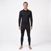 Set Polo Merino Manches Longues Homme avec Caleçon Long