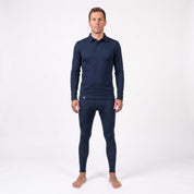 Set Polo Merino Manches Longues Homme avec Caleçon Long