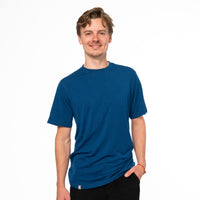 Merino T-Shirt Herren 150 g/m² Loose Fit - Blau / S
