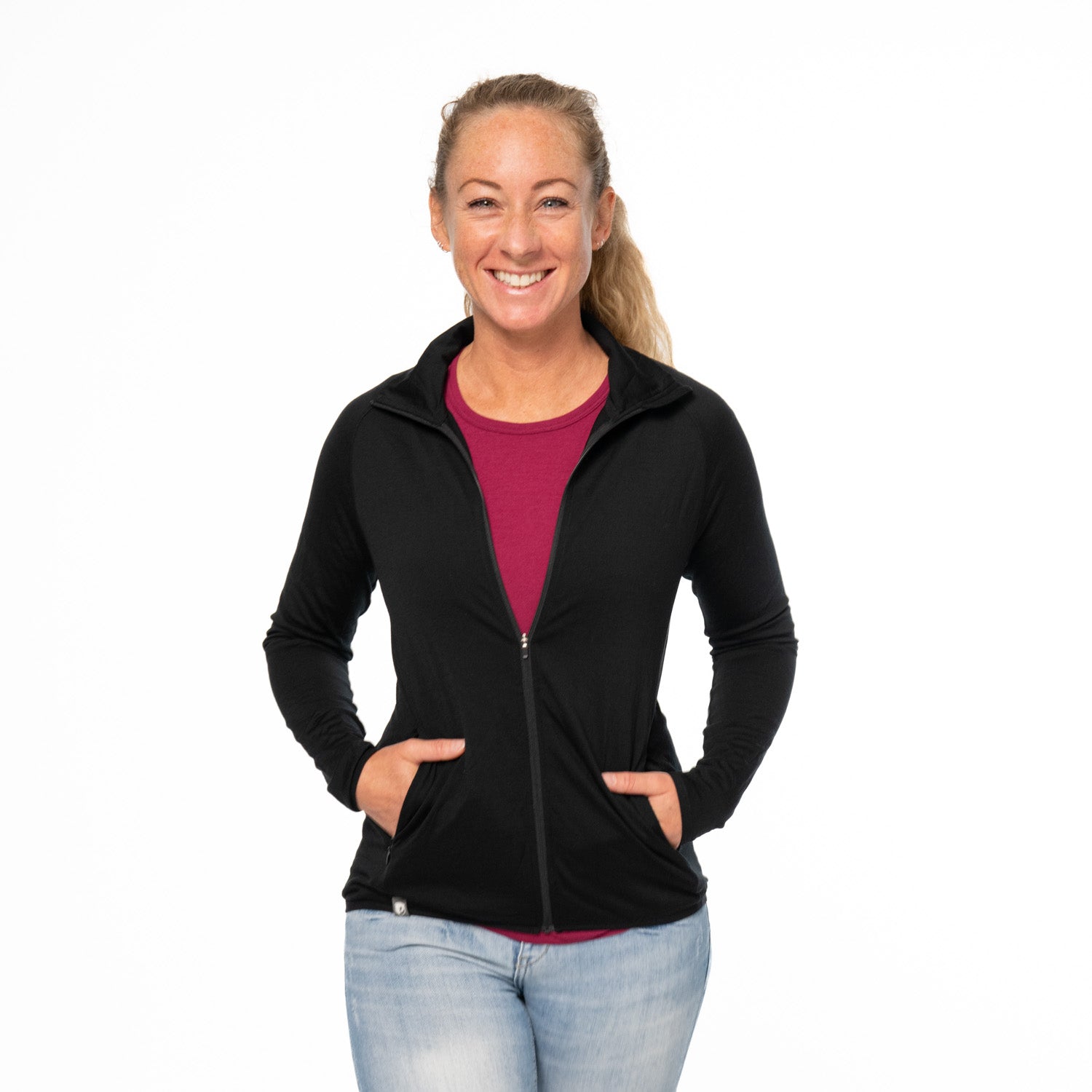 100% Merinowolle Jacke Damen 160 g/m² - ultrafein