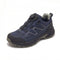 Allway wasserdichter Wanderschuh in Navy mit oliver Laufsohle und schwarzem BOA-Verschluss, seitliche Ansicht