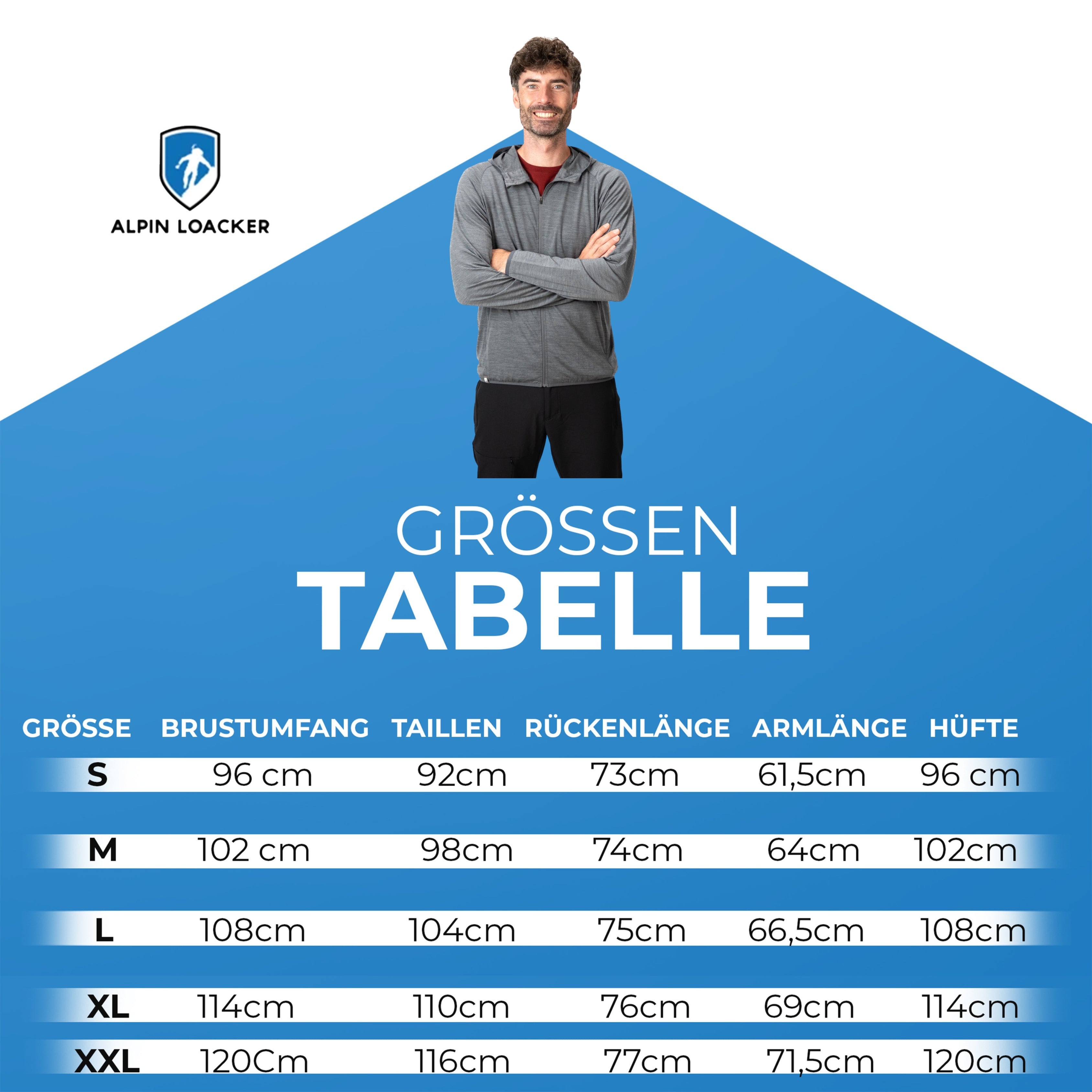Veste en mérinos pour hommes 270 g/m² (Copie) 