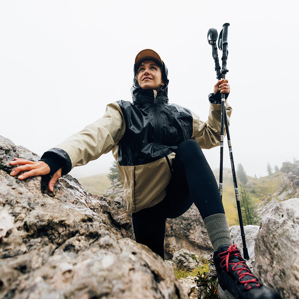 Bastoncini da trekking pieghevoli in carbonio 