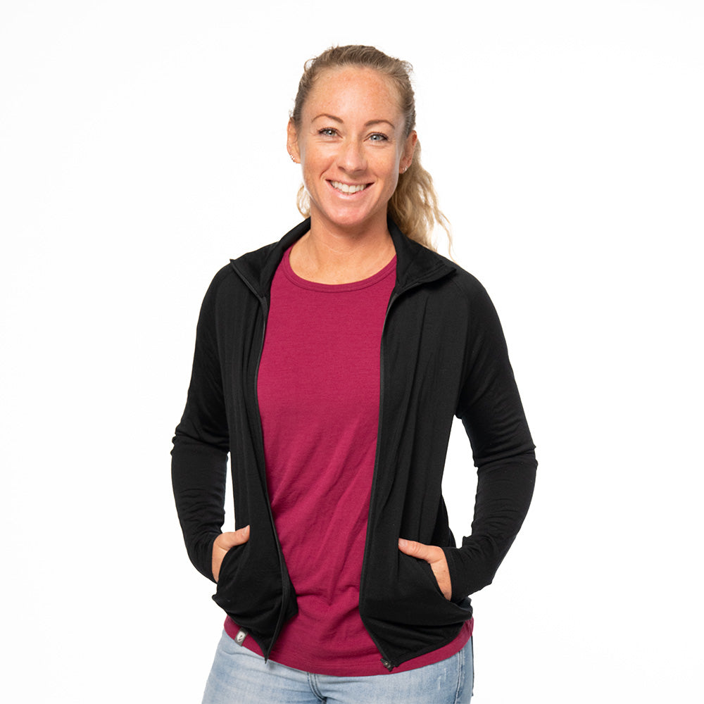 100% Merinowolle Jacke Damen 160 g/m² - ultrafein