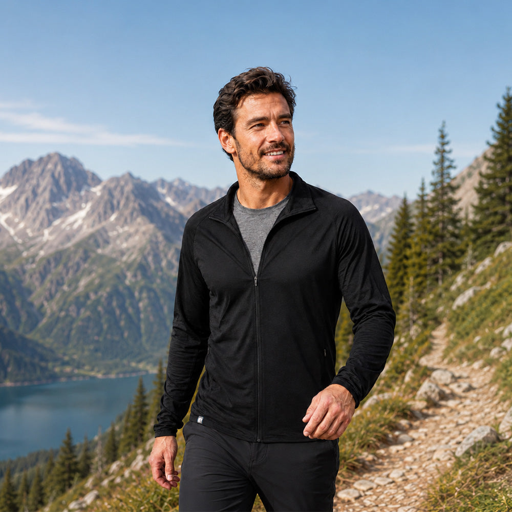 100% Merinowolle Jacke Herren 160 g/m² - ultrafein