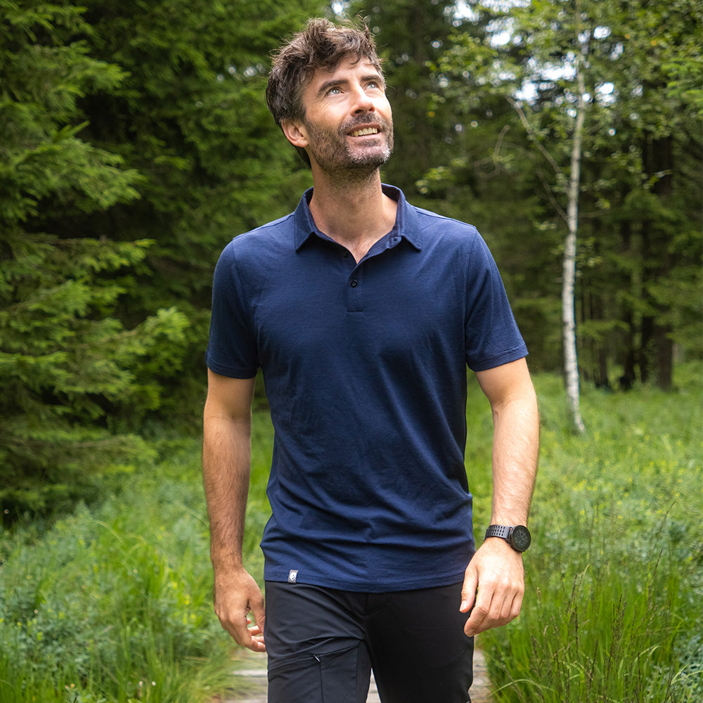 Polo en mérinos pour hommes 