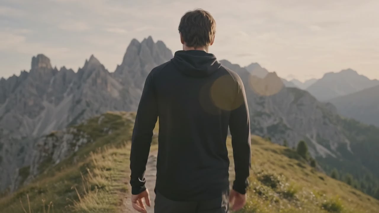 Merino Sun Hoodie Uomo 135 g/m² – ultraleggero