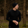 Black merino long sleeve shirt ultra light from ALPIN LOACKER