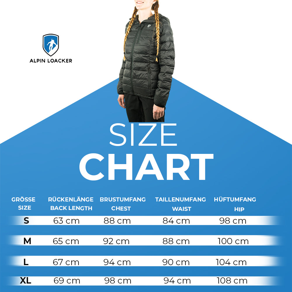 Frau trägt Warme Isolationsjacke Damen mit Wollfutter von Alpin Loacker, ideal für Herbst und Winter, nachhaltig aus recycelten Materialien gefertigt.
