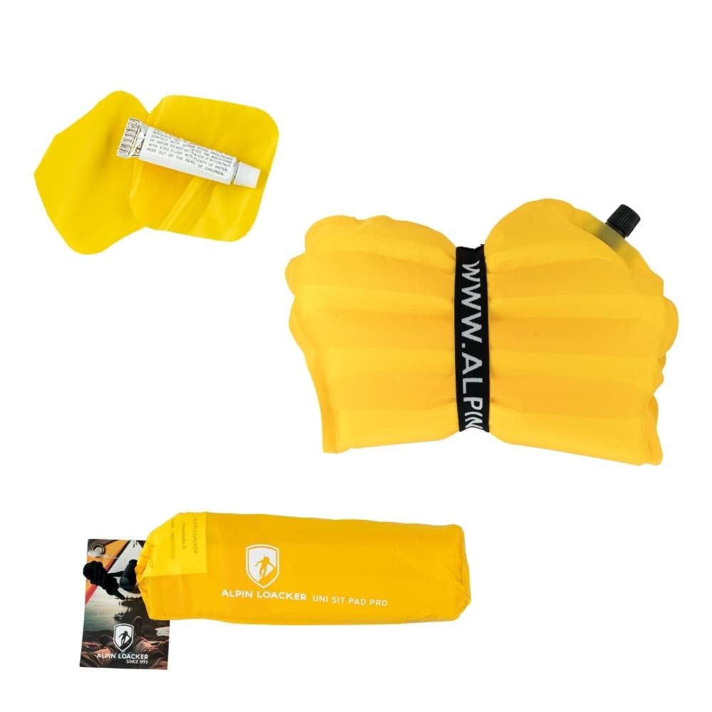 Uni Sit Pad Pro Outdoor Sitzkissen, aufblasbar mit Ventil und kompakt, ideal für Camping und Reisen. Perfekt für bequeme Outdoor-Erlebnisse.