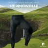 Merino wool Long underpants for men in black by Alpin Loacker