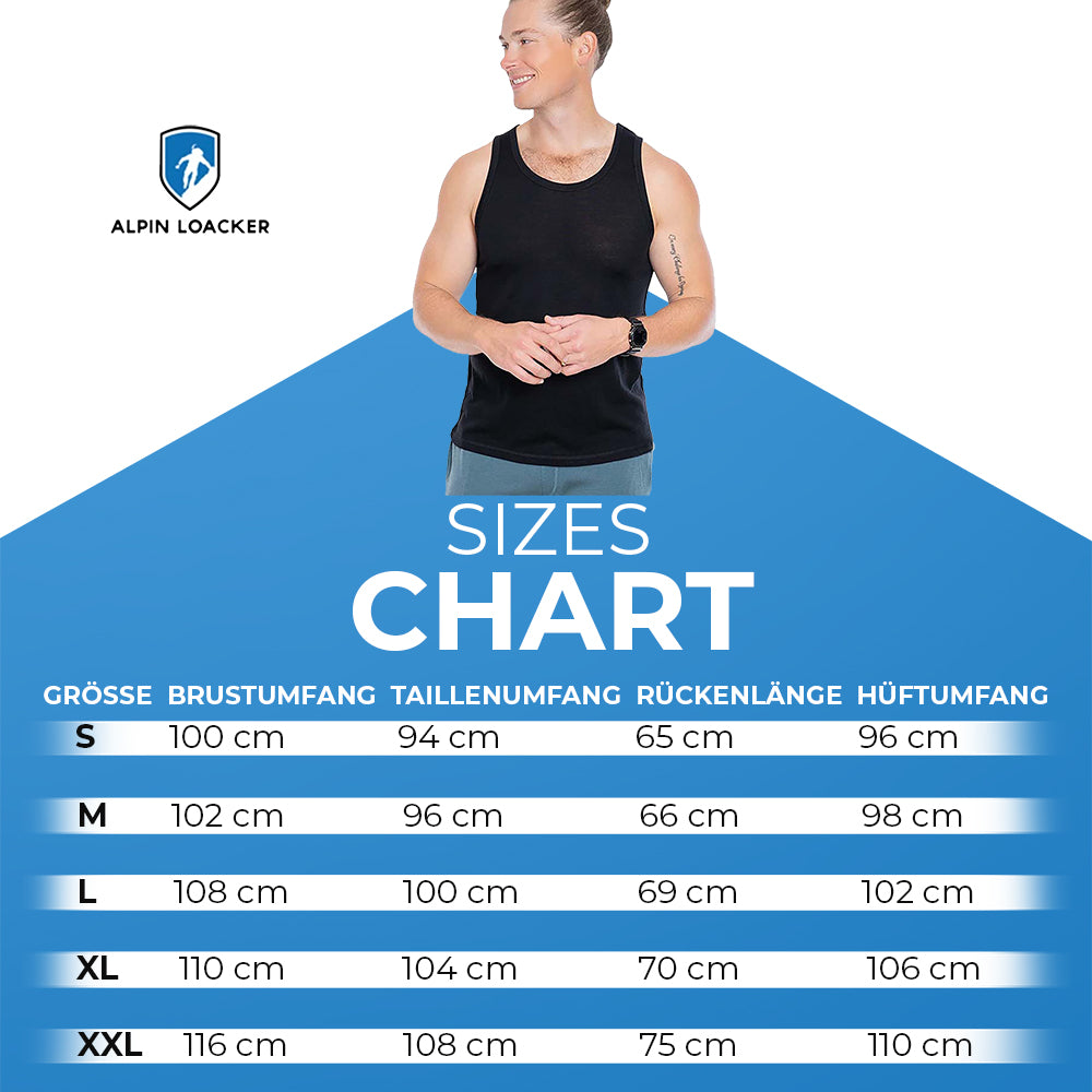 Merino Tank Top Herren 150 g/m2: Mann im schwarzen Tanktop, ideal für Outdoor-Aktivitäten, vereint Merinowolle für Komfort und CORESPUN-Technologie für Langlebigkeit.