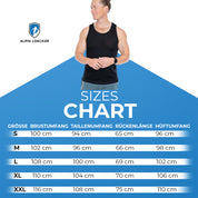 Merino Tank Top Herren 150 g/m2: Mann im schwarzen Tanktop, ideal für Outdoor-Aktivitäten, vereint Merinowolle für Komfort und CORESPUN-Technologie für Langlebigkeit.