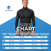 Merino Langarmshirt mit Zip Herren 230 g/m², getragen von einem Mann. Ideal für Outdoor-Aktivitäten, aus 100% Merinowolle für Komfort und Temperaturregulierung.