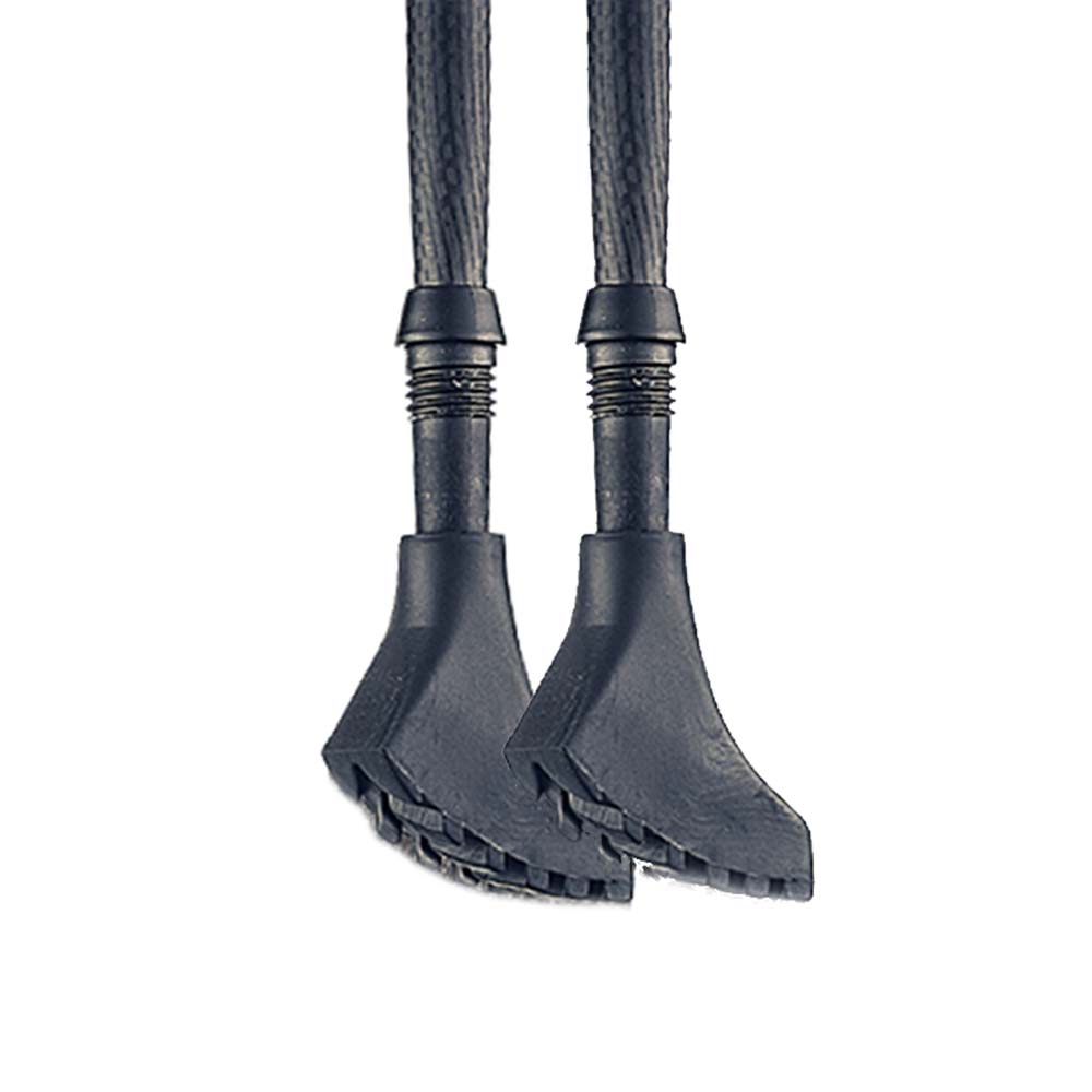 Aufsätze für Wanderstöcke: Robuste schwarze Gummi- und Elektrokabelgriffe, passend für Alpin Loacker Stöcke, ideal für vielseitige Outdoor-Aktivitäten wie Wandern und Nordic Walking.