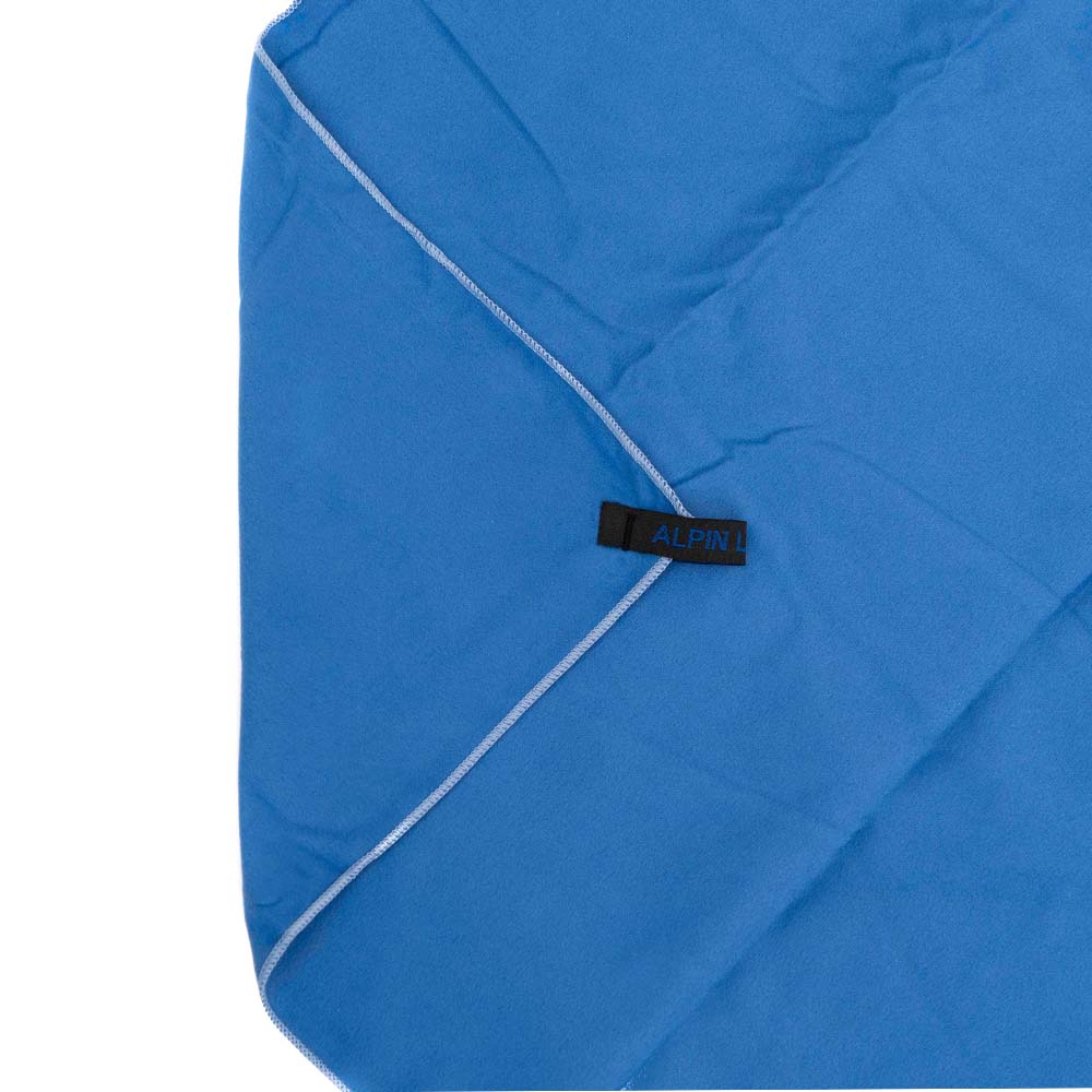 Microfaser Handtuch Set Körper + Gesicht mit schwarzem Label, ideal für Outdoor-Aktivitäten, bietet schnelles Trocknen und hohe Saugfähigkeit. Perfekt für Reisen und Sport.