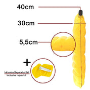 Uni Sit Pad Pro Outdoor Sitzkissen, ein aufblasbares Gelbkissen, ideal für Camping und Reisen, leicht packbar und kälteisolierend, für vielseitigen Outdoor-Einsatz.