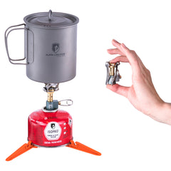 Ultralight gas stove with titanium cooking pot 2.0
