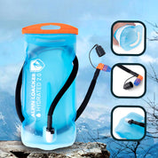 Trinkblase für Sommer + Winter: Ultraleichte, strapazierfähige Wasserblase mit Schlauch, ideal für Outdoor-Aktivitäten. Inklusive Reinigungszubehör, passt in jeden Wanderrucksack.