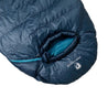 Alpin Loacker Recycled mummy sleeping bag ultralight in dark blue, down sleeping bag small pack size and sustainable down